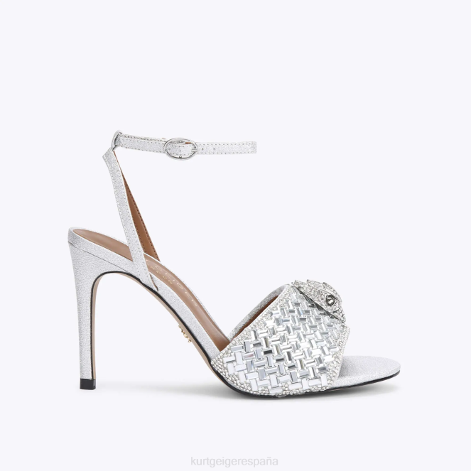 Kurt Geiger mujer sandalia kensington londres 2LPR412 | calzados combinación de plata